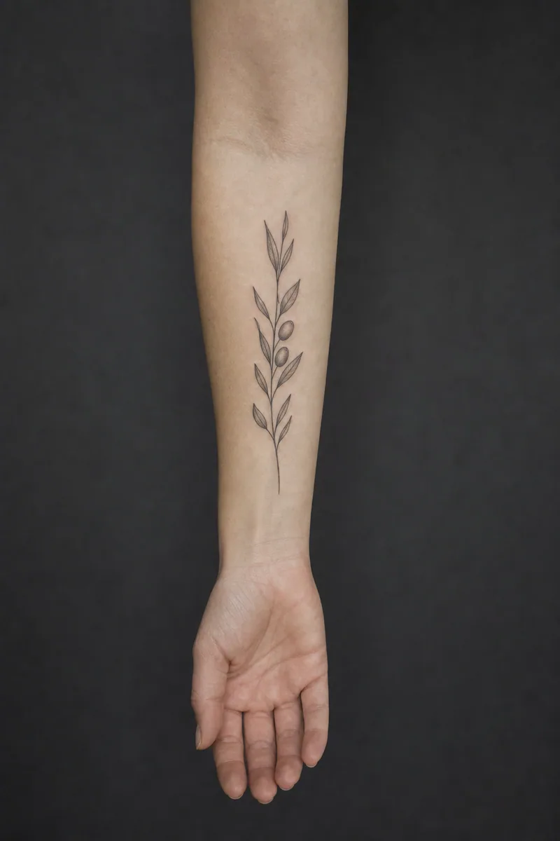 A 10 cm tattoo on a wrist