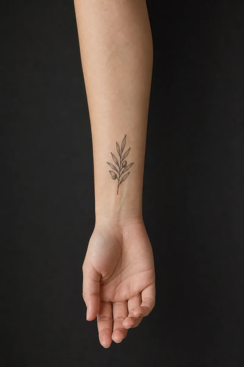 A 5 cm tattoo on a wrist